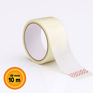 Tamir Bandı Enine Boyuna Lifli 48mm X 10mt Şeffaf Ultra Güçlü Yapışkan Onarım Ve İzolasyon Bandı