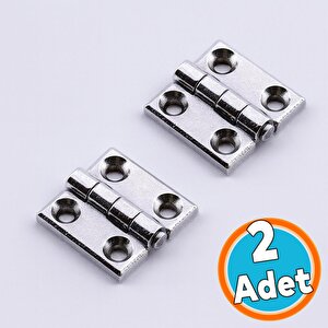 2 Adet Yaprak Menteşe Metal 30x30 Mm Gümüş Krom  Kapi Pencere Dolap Mobilya Kapak Menteşe Bağlantı