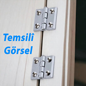 2 Adet Yaprak Menteşe Metal 30x30 Mm Gümüş Krom  Kapi Pencere Dolap Mobilya Kapak Menteşe Bağlantı