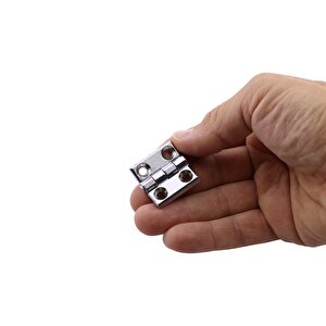 2 Adet Yaprak Menteşe Metal 30x30 Mm Gümüş Krom  Kapi Pencere Dolap Mobilya Kapak Menteşe Bağlantı