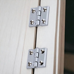 2 Adet Yaprak Menteşe Metal 30x30 Mm Gümüş Krom  Kapi Pencere Dolap Mobilya Kapak Menteşe Bağlantı