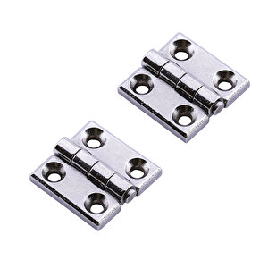 2 Adet Yaprak Menteşe Metal 30x30 Mm Gümüş Krom  Kapi Pencere Dolap Mobilya Kapak Menteşe Bağlantı