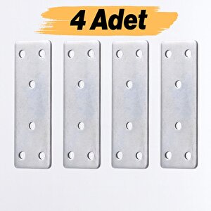 Mobilya Sabitleme Köşe Bağlantı Demiri 30x90 Mm 4 Adet Set Düz Metal Gönye Dolap Kitaplık Vestiyer