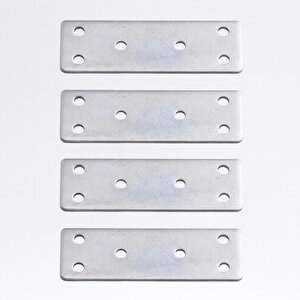 Mobilya Sabitleme Köşe Bağlantı Demiri 30x90 Mm 4 Adet Set Düz Metal Gönye Dolap Kitaplık Vestiyer