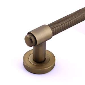 Sürgülü Kapı Çekme Kolu Tutma Kulpu Kulbu Çelik Dış Kapı Tutamağı Kol Mat Antik Sarı 25 Cm