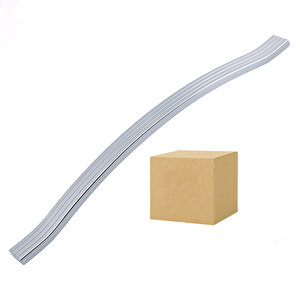 Mobilya Kulpu 288 Mm Vida Aralığı Paslanmaz Sağlam Kulpları Kulbu Krom Gümüş Çizgili Metal