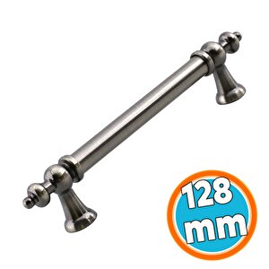 Mobilya Çekmece Mutfak Dolabı Dolap Kapak Kulpları Kulb Kulpu Antik Nikel Metal Kulp 128 Mm