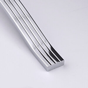 Mobilya Kulpu 256 Mm Vida Aralığı Paslanmaz Sağlam Kulpları Kulbu Krom Gümüş Çizgili Metal