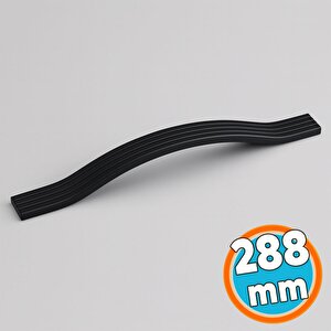 Mobilya Kulpu Çizgili Model Dayanıklı Uzun Ömürlü Modern Dekoratif Tasarım 288 Mm Siyah Metal