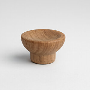 Mobilya Mutfak Dolap Dolabı Çekmece Kulpu Kulbu Kulp Düğme Açık Ceviz Plastik Tek Vidalı