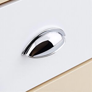 Mobilya Çekmece Dolap Kapak Kulpu Modern Mutfak Kulpları Kulp 64 Mm Krom Gümüş Renk Metal