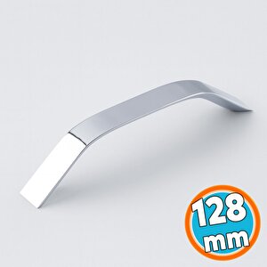 Mobilya Çekmece Mutfak Dolabı Dolap Kulpları Kulbu Kulpu Krom Gümüş Metal Kulp 128 Mm  12.8 Cm