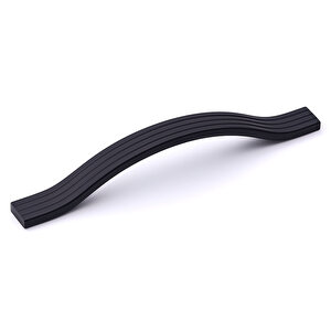 Mobilya Kulpu Çizgili Model Dayanıklı Uzun Ömürlü Modern Tasarım Siyah Çizgili Metal 192 Mm 10 Adet