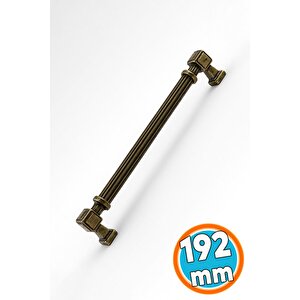 Mobilya Çekmece Mutfak Dolabı Dolap Kulpları Kulb 19.2 Cm 192 Mm Çizgili Antik Sarı Metal Kulp