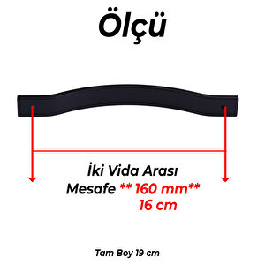 Mobilya Kulpu Çizgili Model Dayanıklı Uzun Ömürlü Modern Tasarım Siyah 160 Mm Çizgili Metal
