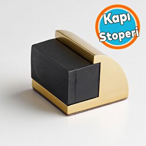 Oval Metal Kapı Stoperi Gold Altın Güçlü Yapışkanlı Kauçuk Kapı Tamponu Çarpma Önleyici Durdurucu