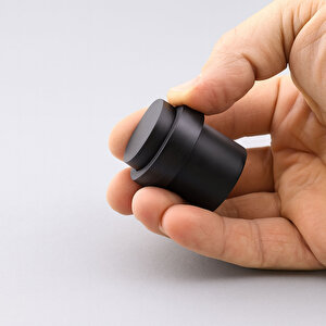 Kapı Stoperi Metal Siyah Düz Model Vidalı Montaj Kauçuk Başlıklı Kapı Tamponu Durdurucu Koruyucu