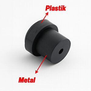 Kapı Stoperi Metal Siyah Düz Model Vidalı Montaj Kauçuk Başlıklı Kapı Tamponu Durdurucu Koruyucu