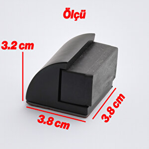 Kapı Stoperi Metal Siyah Oval Model Güçlü Yapışkanlı Kauçuk Başlıklı Kapı Tamponu Durdurucu Koruyucu