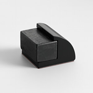 Kapı Stoperi Metal Siyah Oval Model Güçlü Yapışkanlı Kauçuk Başlıklı Kapı Tamponu Durdurucu Koruyucu