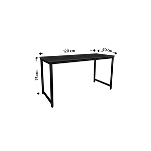 Siyah Renk Oyuncu Masası 60x120 Cm - Bilgisayar Masası - Gamer Masası - Gaming Masa - Sks-120