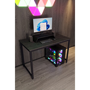 Siyah Renk Oyuncu Masası 60x120 Cm, Bilgisayar Masası, Gamer Masası, Gaming Masa, Metal Ayaklı