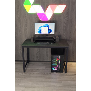 Siyah Renk Oyuncu Masası 60x120 Cm, Bilgisayar Masası, Gamer Masası, Gaming Masa, Metal Ayaklı