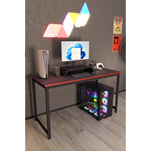 Siyah Oyuncu Masası 60x140 Cm, Siyah Renk Bilgisayar Masası, Gamer Masası, Gaming Masa - Sks-140