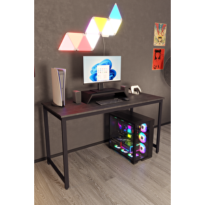 Siyah 140x60 Oyuncu Masası, Bilgisayar Masası, Gamer Masası, Gaming Masa, Metal Ayaklı - Ss-140