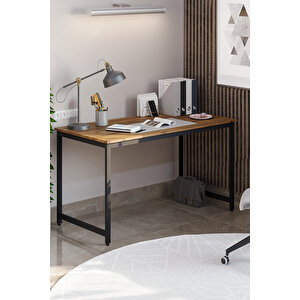 Çam/siyah 60 X 140 Cm, Ofis Masası, Çalışma Masası, Bilgisayar Masası, Yemek Masası, Metal Ayaklı