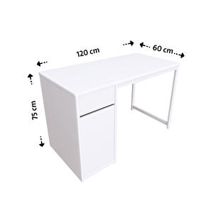 Siyah 120x60 Çalışma Masası, Dolaplı, Raflı, Çekmeceli, Bilgisayar Masası, Metal Ayaklı - Kes-ss-120