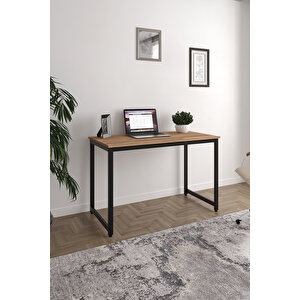 Çam/siyah 120x60 Çalışma Masası, Bilgisayar Masası, Ofis Masası, Metal Ayaklı - Cs-120