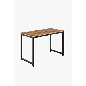Çam/siyah 120x60 Çalışma Masası, Bilgisayar Masası, Ofis Masası, Metal Ayaklı - Cs-120