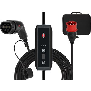 E-mobility Serisi Duvar Tipi Uyumlu 3 Fazlı Elektrikli Araç Taşınabilir Şarj Istasyonu 8 Metre Kablolu 16a. 11 Kw (al