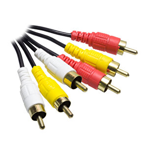 3 Rca + 3 Rca 1.5 Metre Tos Tos Standart Rca Kablo