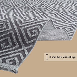 Anemon Modern Halı Antrasit (95x200 Cm) Antrasit