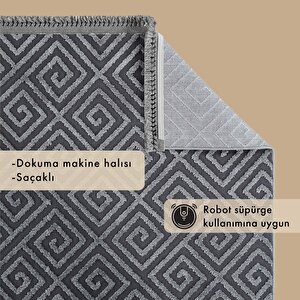 Anemon Modern Halı Antrasit (95x200 Cm) Antrasit