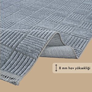 Anemon Modern Halı Gri (95x300 Cm) Gri