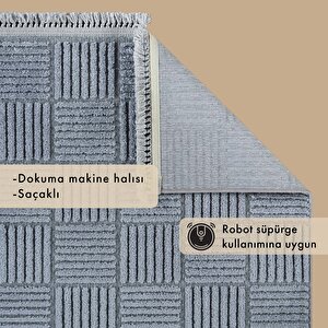 Anemon Modern Halı Gri (95x300 Cm) Gri