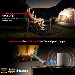 Vankyo Aurzen Zip Katlanabilir Dlp 1080p Destekli Bataryalı Projeksiyon Cihazı +auto Focus+auto Keystone+type-c Hızlı Şarj+6g Wifi