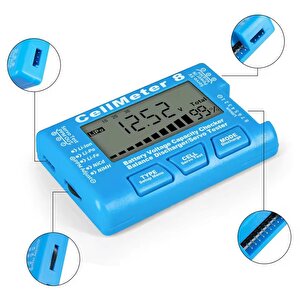 Rc 1-8s Lipo Li-ion Life Nimh Pil Kapasite Ve Voltaj Test Cihazı – Pil Ölçer
