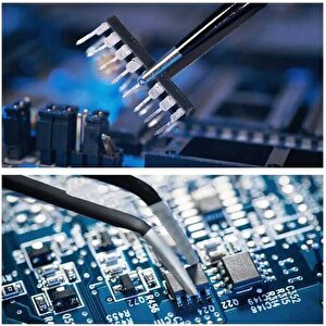 Hassas Elektronik Cımbız Seti Antistatik Çelik Tweezer Set - 6 Çeşit