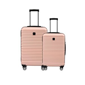 2'li Valiz Seti Polikarbon Büyük Boy – Orta Boy Valiz Pudra 1811