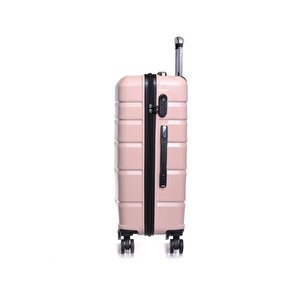 2'li Valiz Seti Polikarbon Orta Boy - Kabin Boy Valiz Pudra 1807