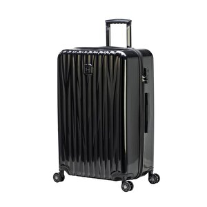 3'lü Valiz Seti Polikarbon Valiz 4x2 Teker Siyah 1815