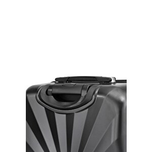 2'li Valiz Seti Polikarbon Büyük Boy - Kabin Boy Valiz Siyah 1809