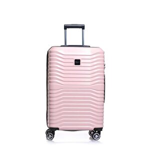 2'li Valiz Seti Polikarbon Orta Boy - Kabin Boy Valiz Pudra 1819