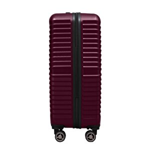 2'li Valiz Seti Polikarbon Orta Boy - Kabin Boy Valiz Bordo 1811
