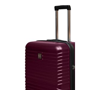 2'li Valiz Seti Polikarbon Orta Boy - Kabin Boy Valiz Bordo 1811