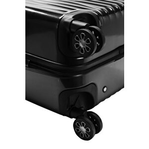 2'li Valiz Seti Polikarbon Büyük Boy – Orta Boy Valiz Siyah 1815